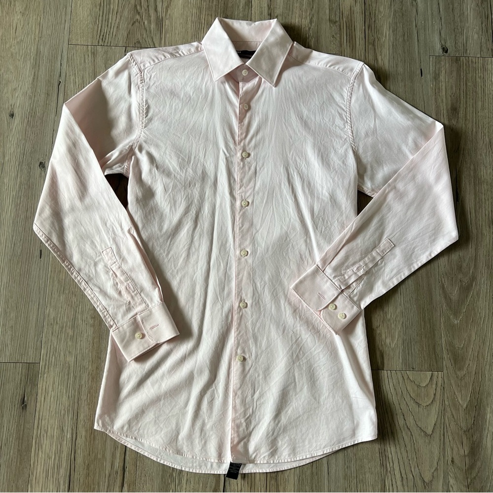 Simons Pink Dress Shirt Classic Long Sleeve